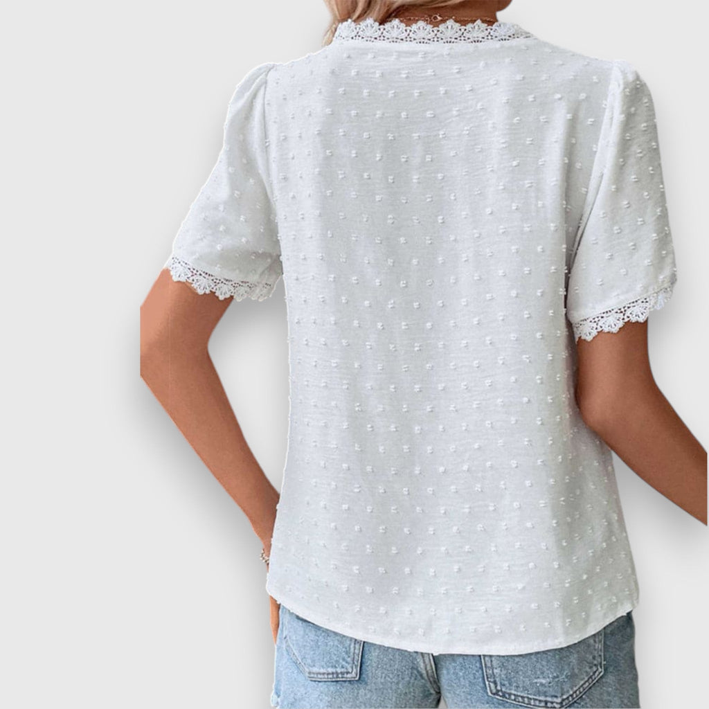 Wassa | Blouse romantique à dentelle