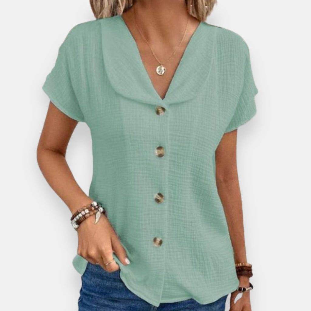 Bérangère | Blouse col claudine