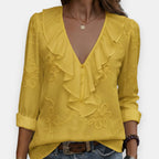Célène | Blouse volants broderies
