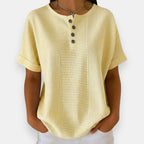 Brunehilde | Top rayé boutonné