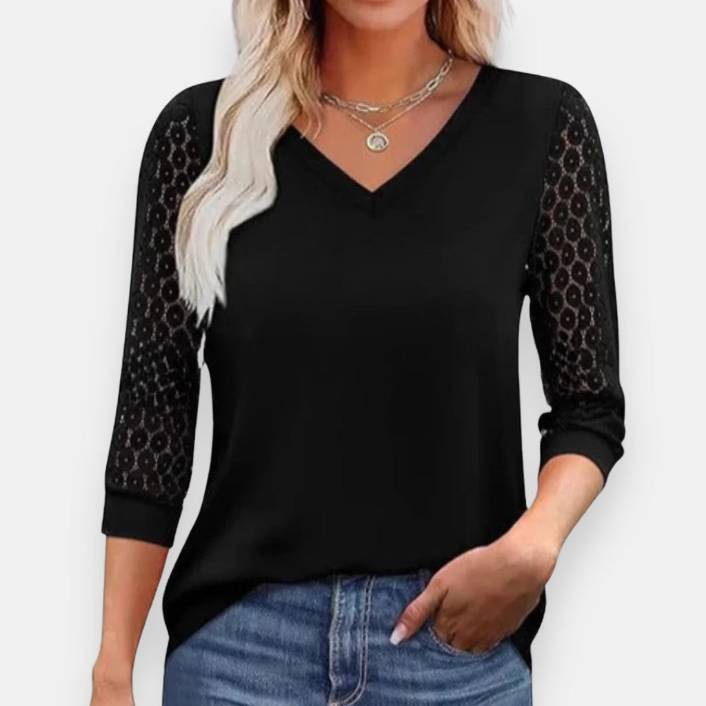 Bastienne | Blouse à manches dentelle
