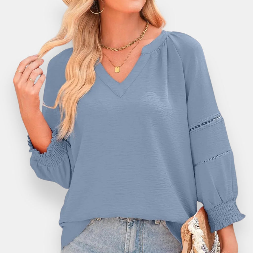Néala | Blouse à manches ajourées