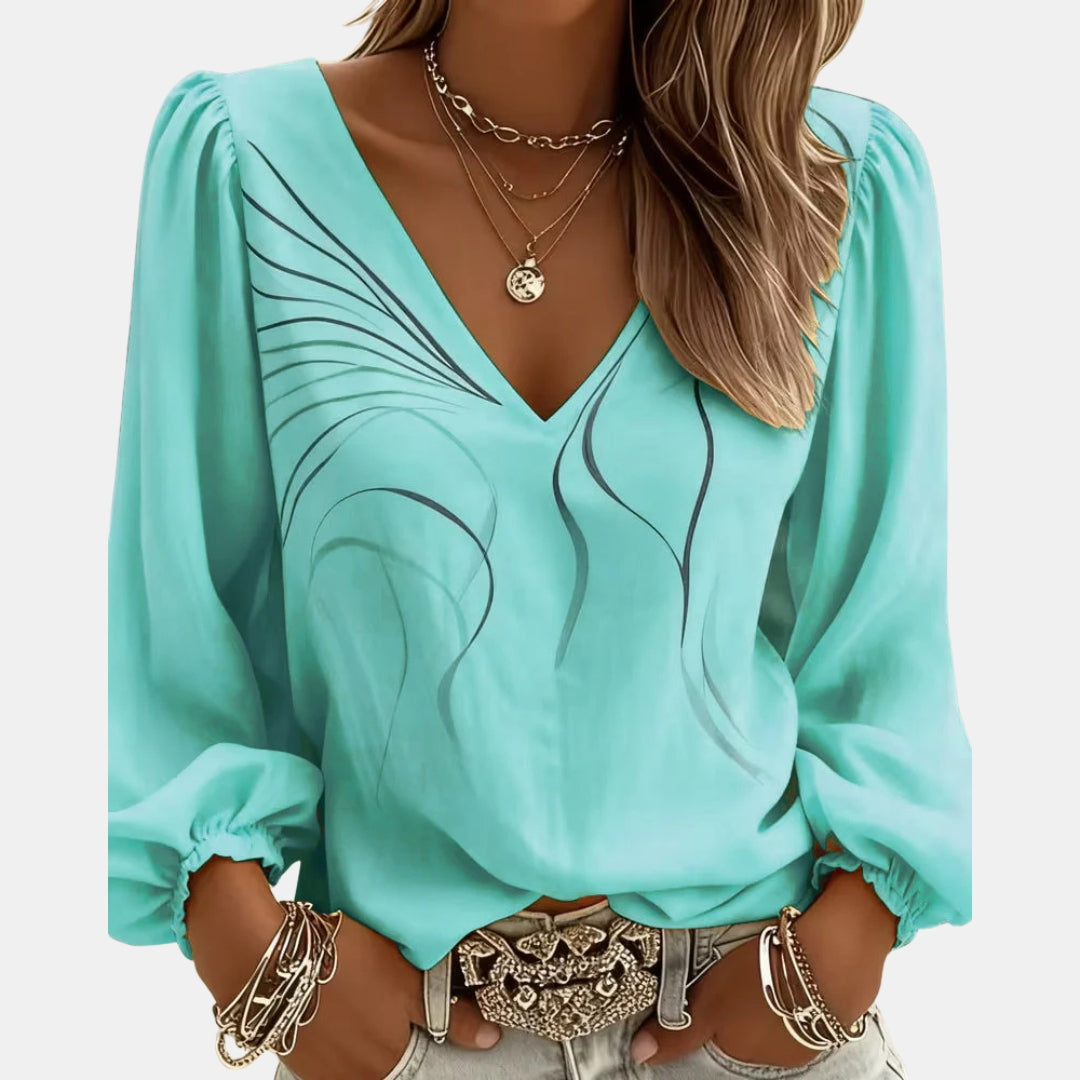Rozane | Blouse col V bouffante