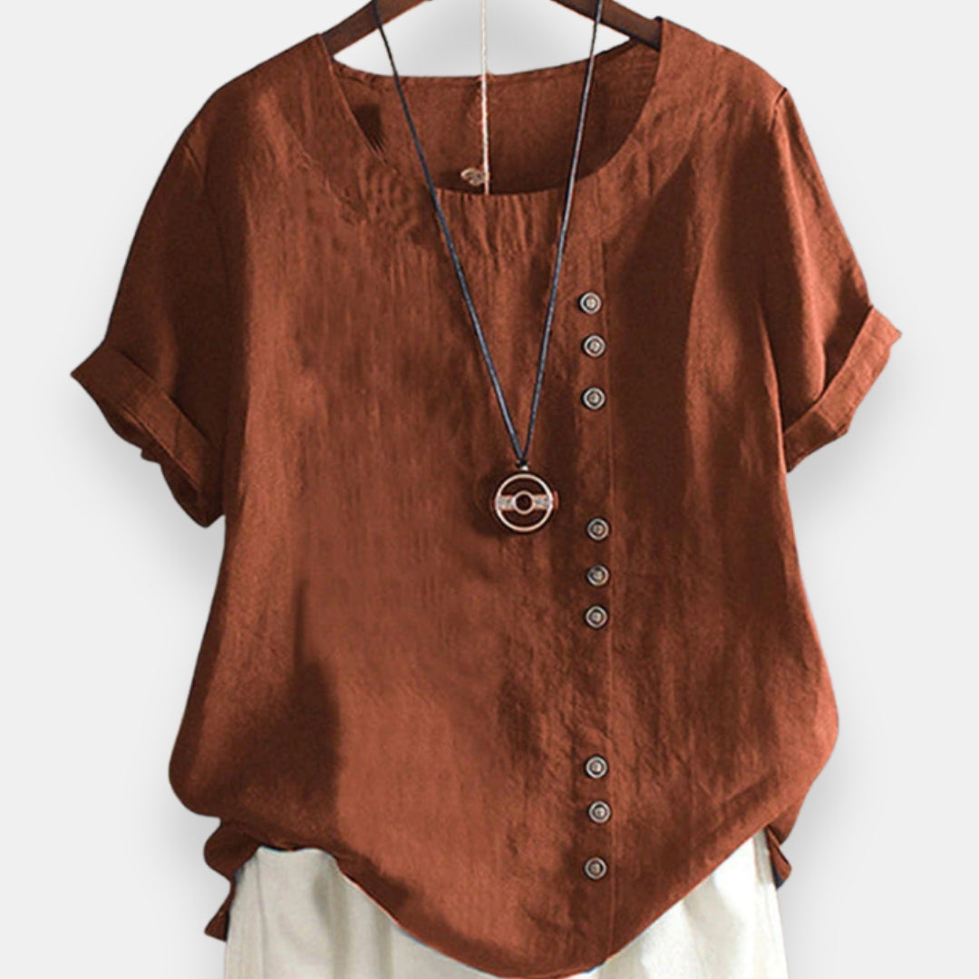 Guenièvre | Blouse boutonnée courte
