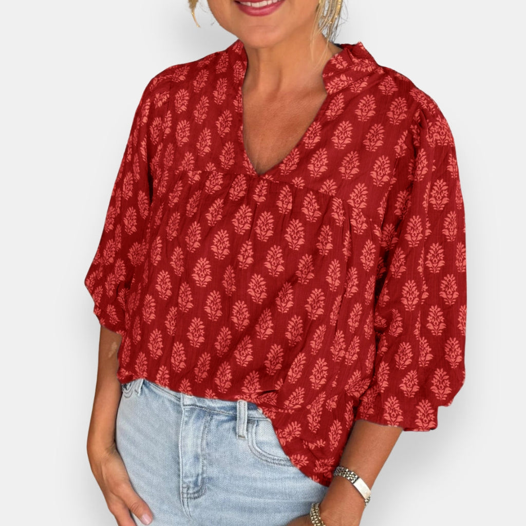 Jenovéfa | Blouse imprimée bohème