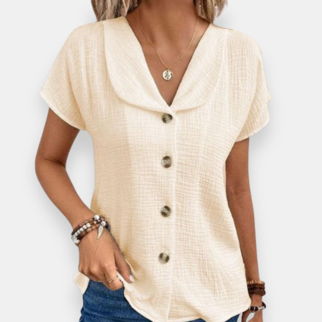 Bérangère | Blouse col claudine