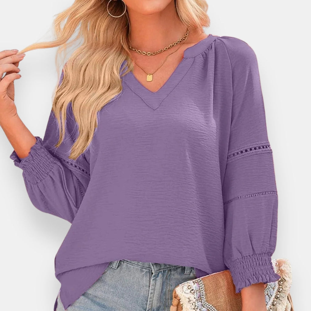 Néala | Blouse à manches ajourées