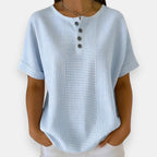 Brunehilde | Top rayé boutonné
