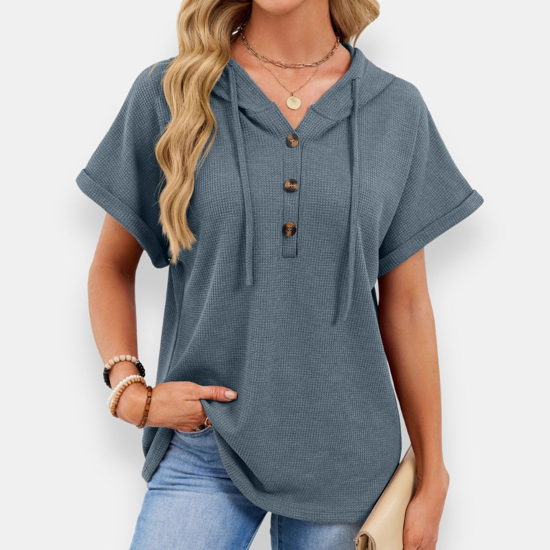 Jeannette | Top capuche gaufré
