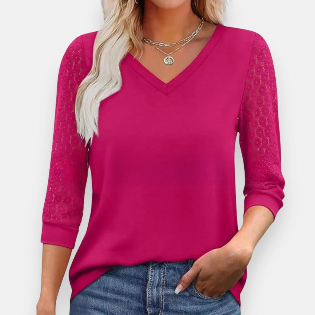 Bastienne | Blouse à manches dentelle