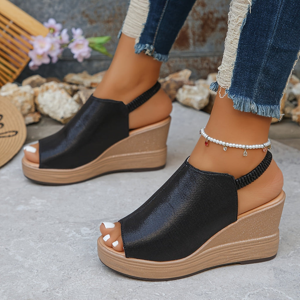 Sandales Wedge Orthopédiques Aurora en Cuir Élégant