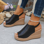 Sandales Wedge Orthopédiques Aurora en Cuir Élégant