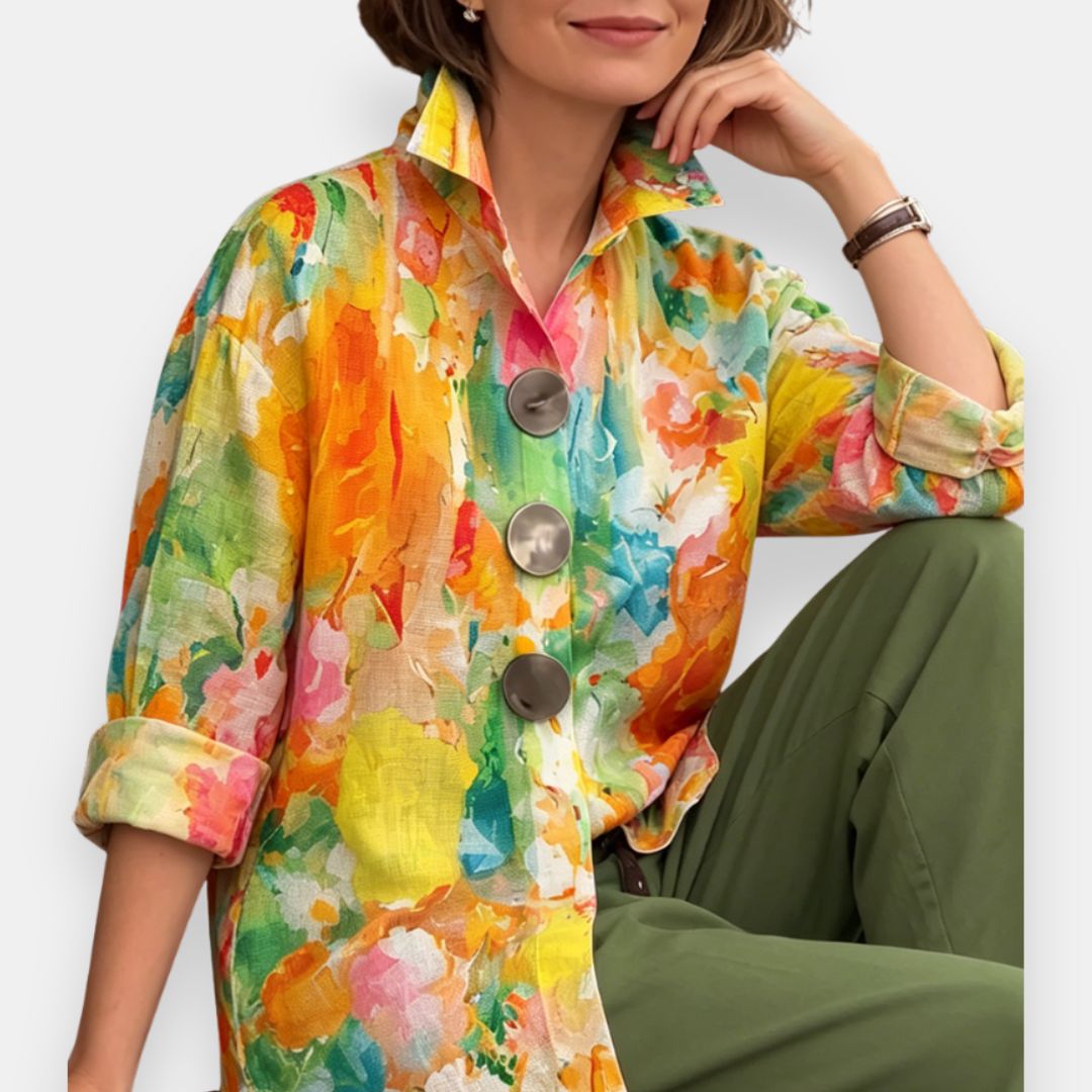 Roselianne | Chemise artistique imprimée