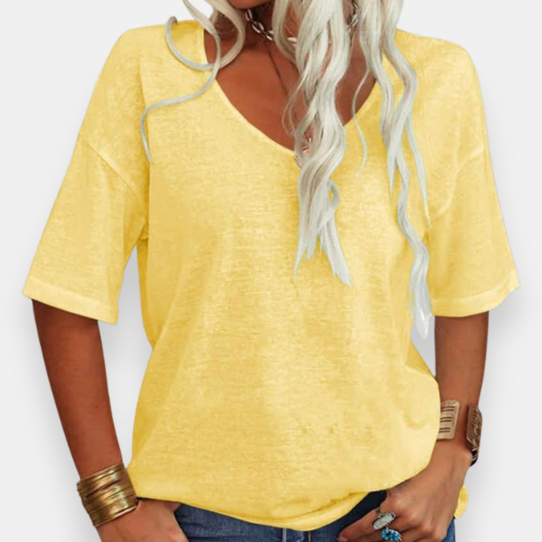 Lorine | Top ample col en V