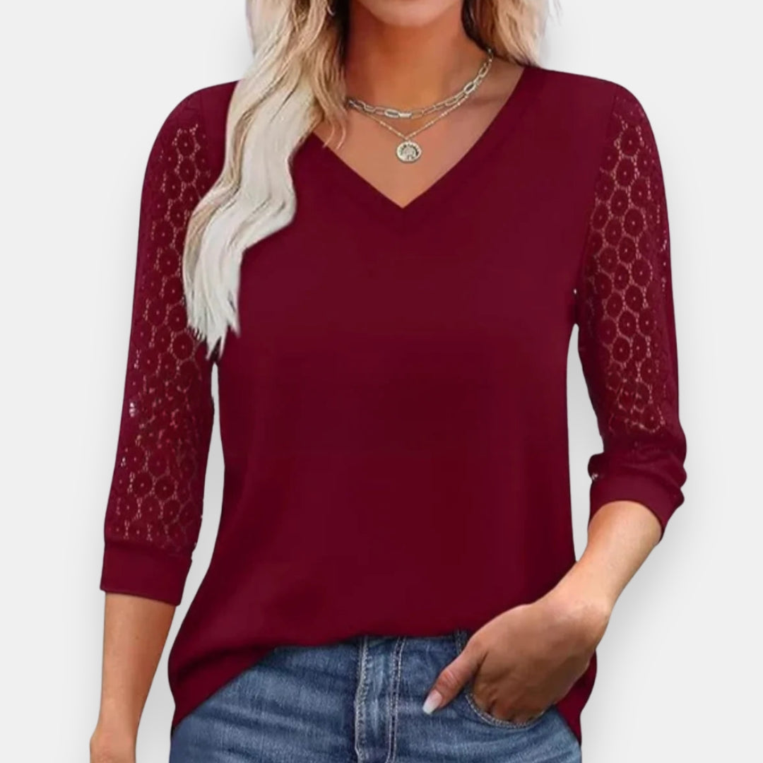 Bastienne | Blouse à manches dentelle