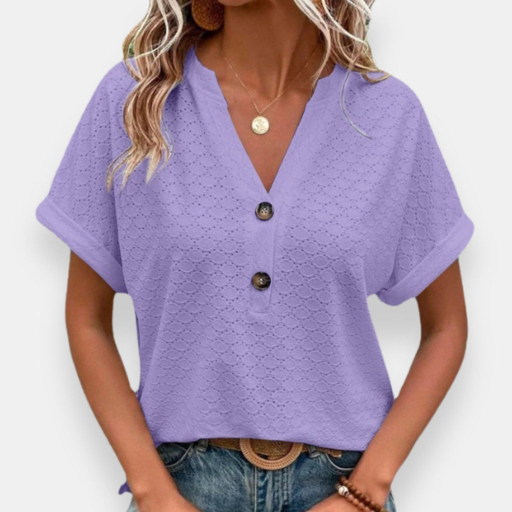 Cosette | Blouse jacquard col V