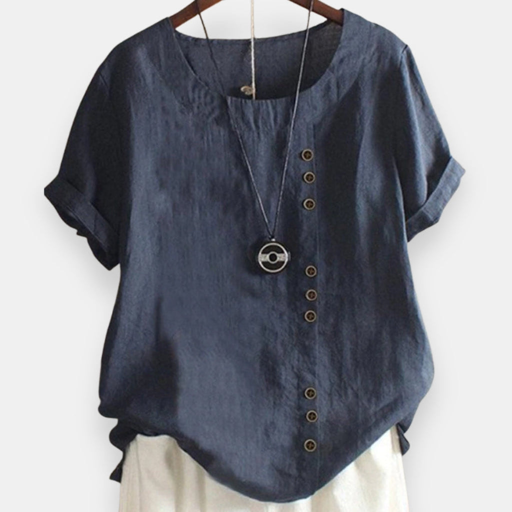 Guenièvre | Blouse boutonnée courte