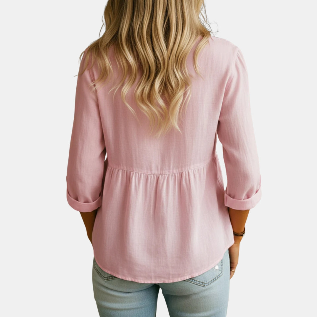 Prudence | Blouse col V froncée