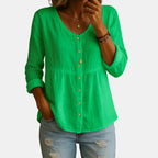 Prudence | Blouse col V froncée