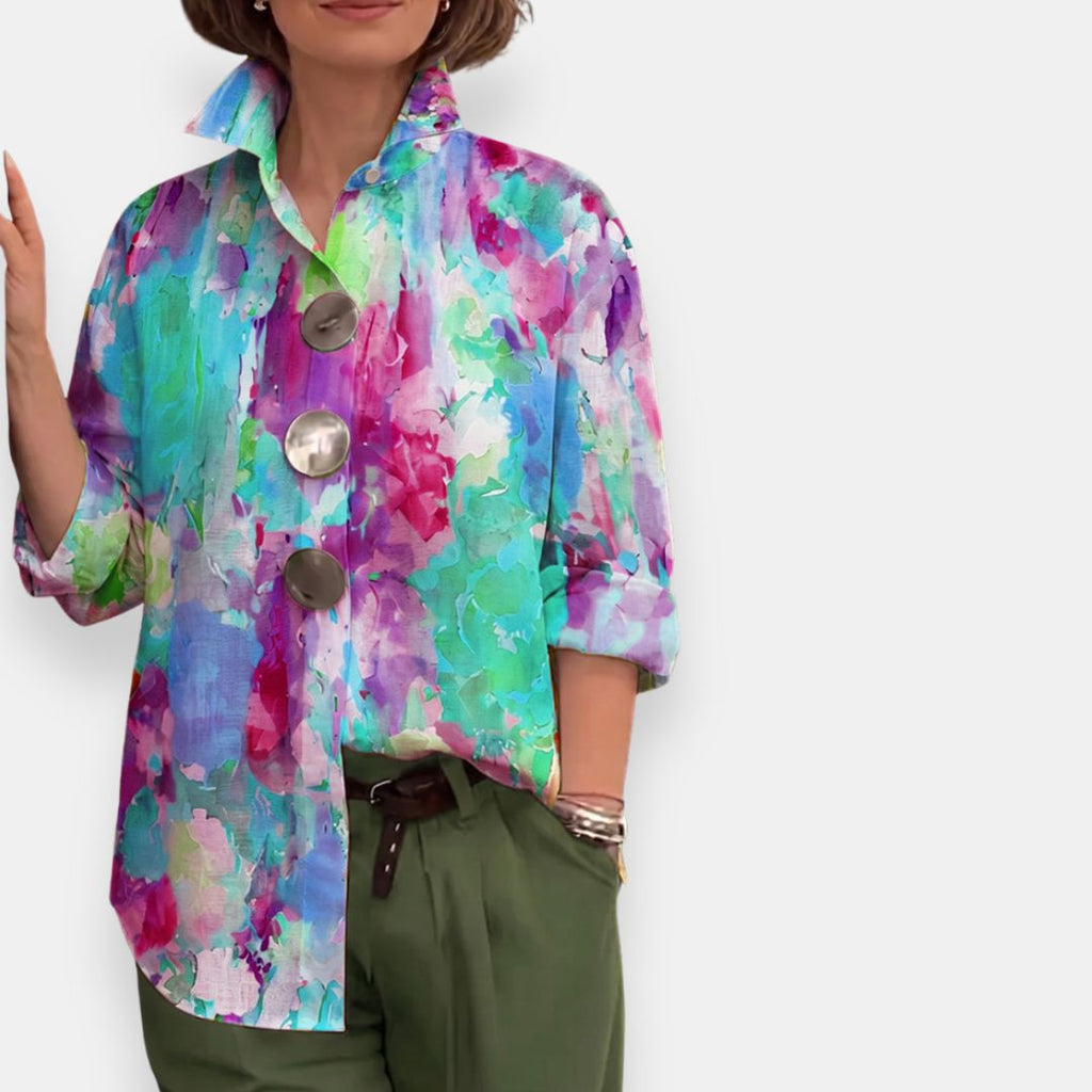 Roselianne | Chemise artistique imprimée