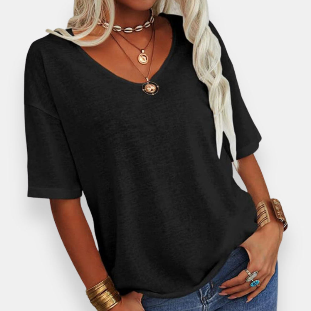 Lorine | Top ample col en V