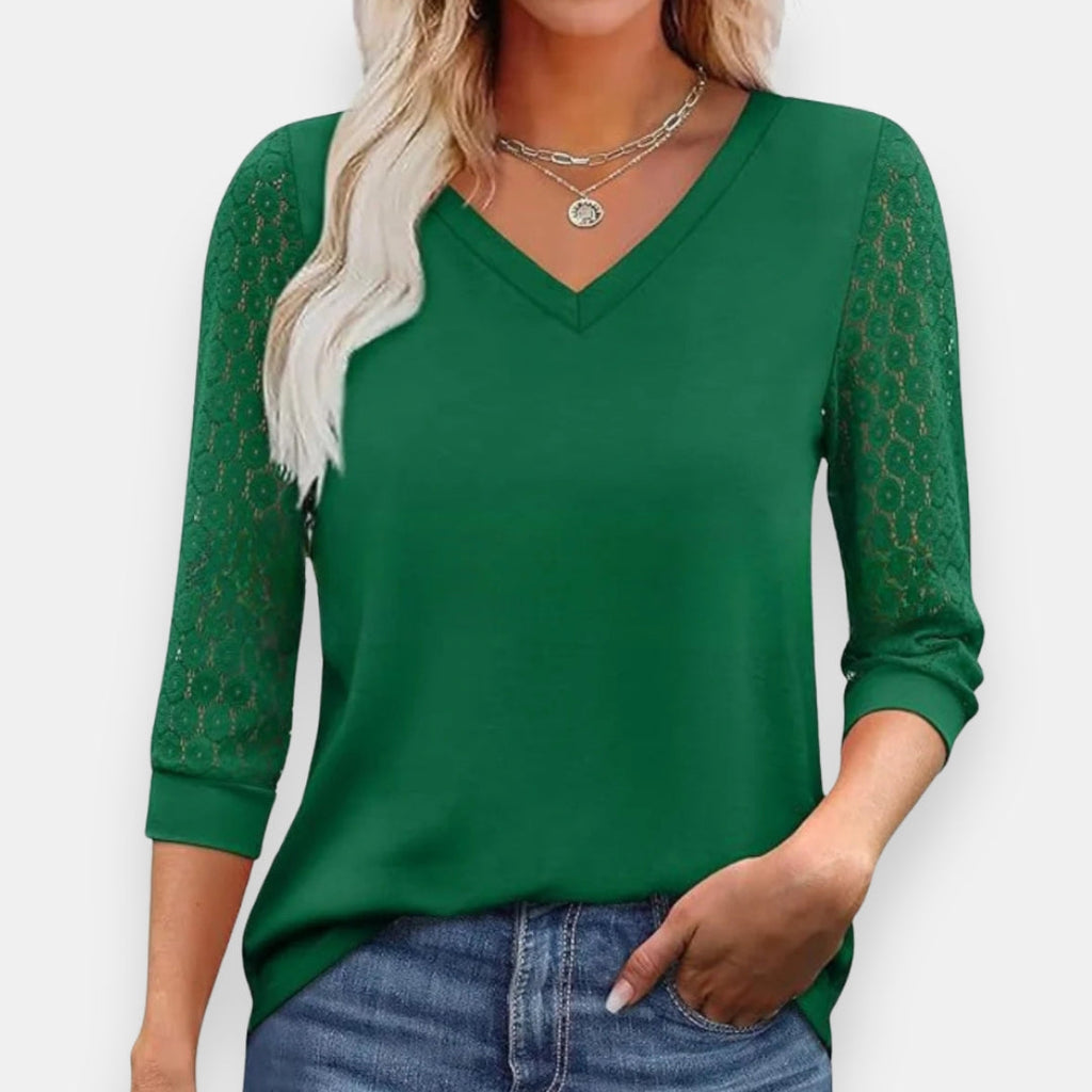 Bastienne | Blouse à manches dentelle