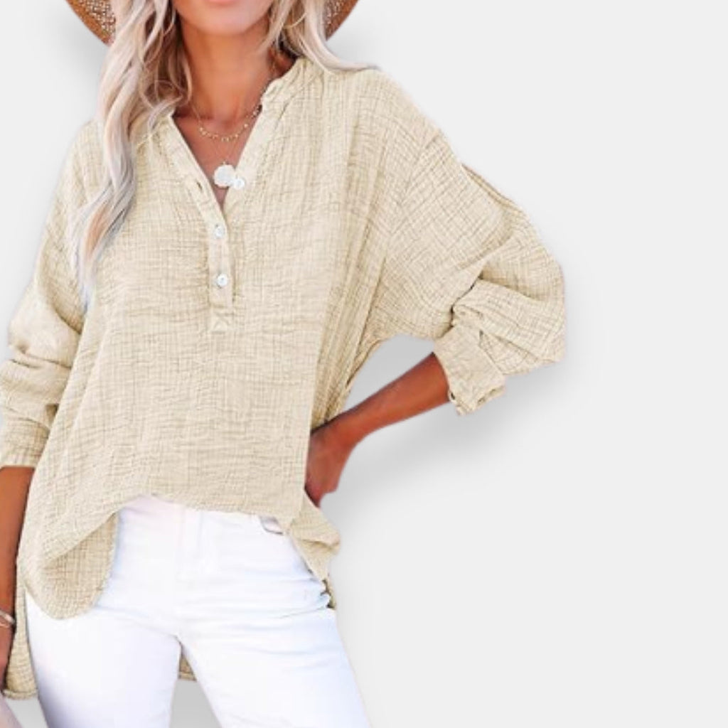 Célinie | Blouse oversize texturée