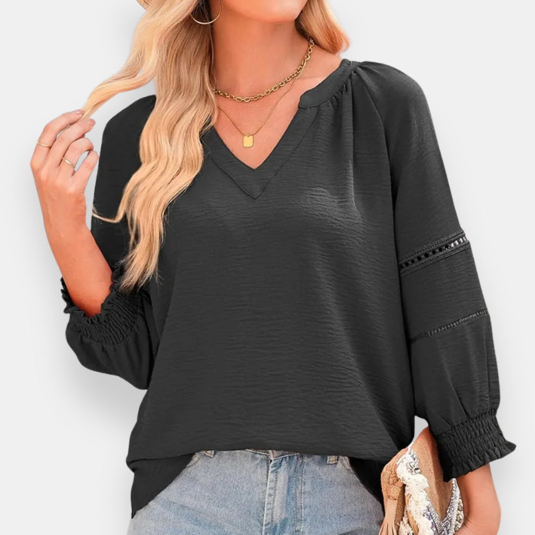 Néala | Blouse à manches ajourées