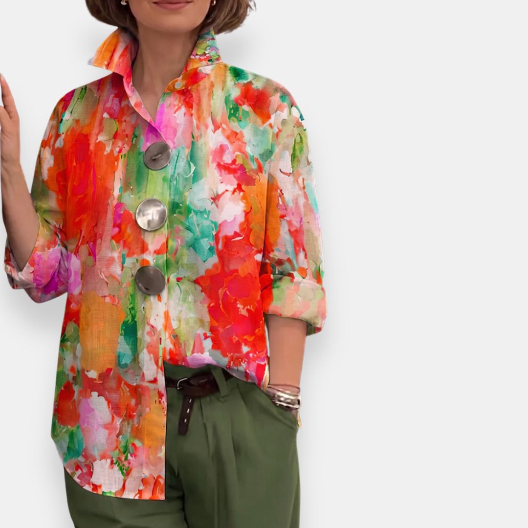 Roselianne | Chemise artistique imprimée