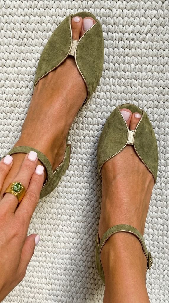 Sandales Élégantes en Vert Sauge | Maison Fleurine
