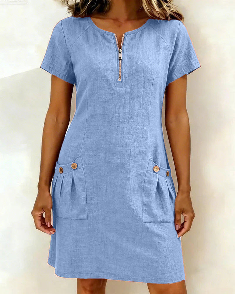 Lacy | Robe Coton-Lin Coupe A