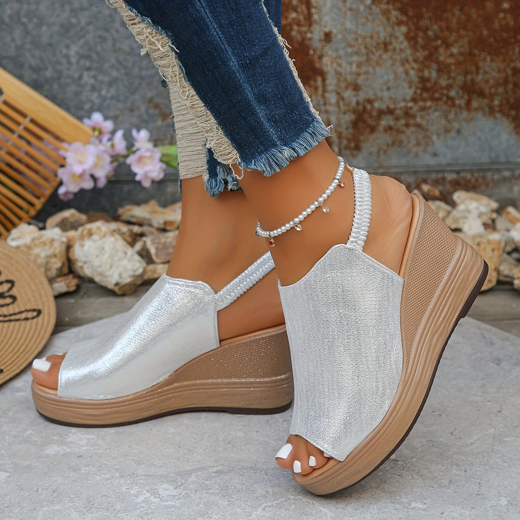 Sandales Wedge Orthopédiques Aurora en Cuir Élégant
