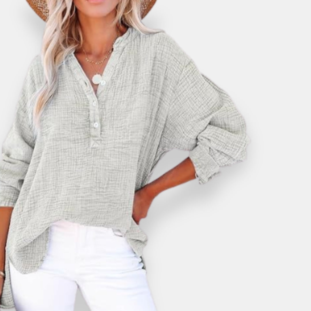 Célinie | Blouse oversize texturée