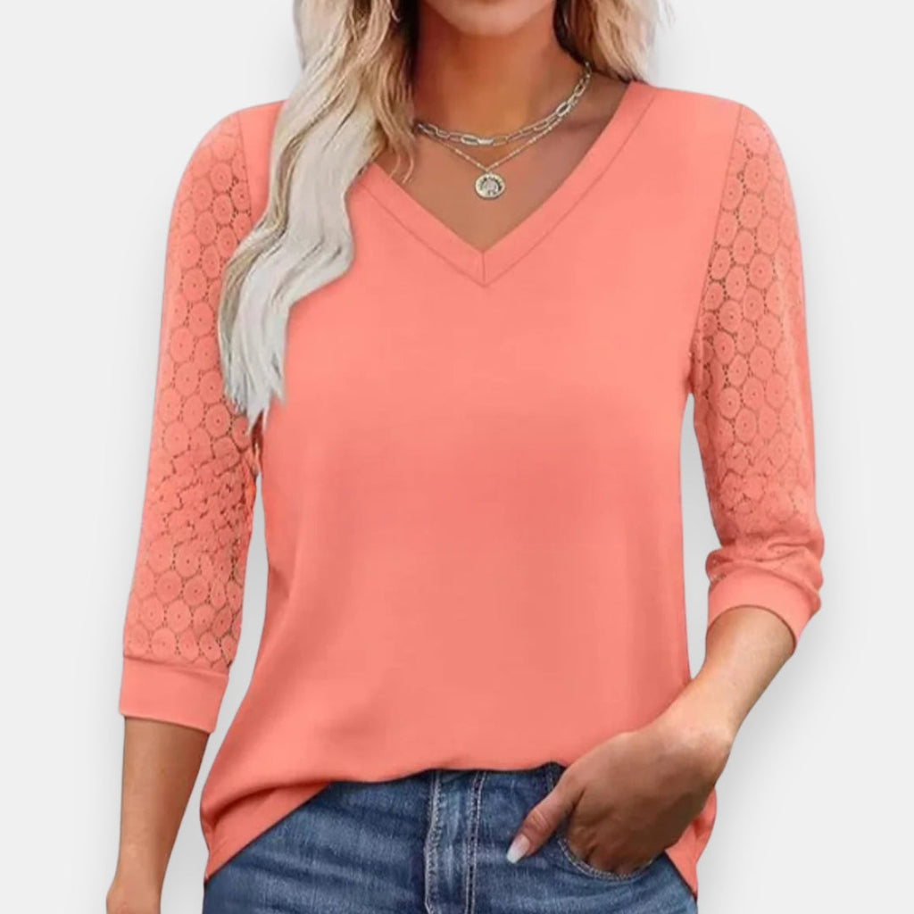 Bastienne | Blouse à manches dentelle