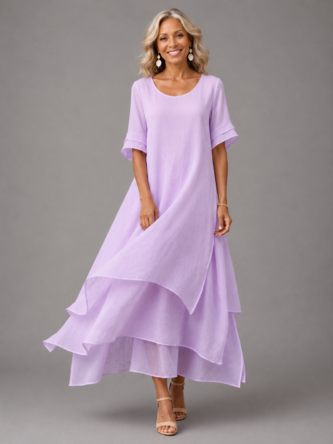 Liora | Robe Longue Fluide et Élégante
