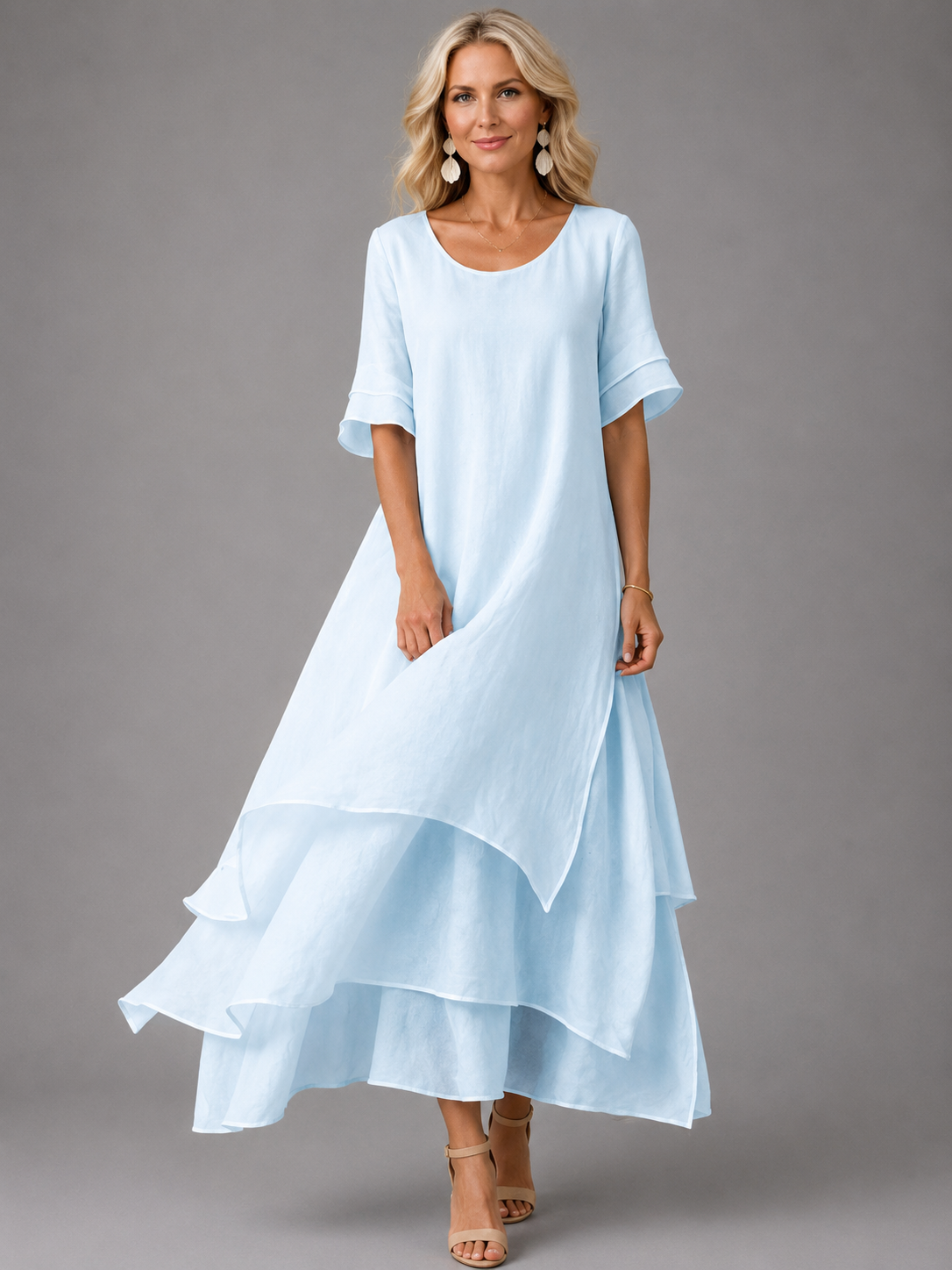 Liora | Robe Longue Fluide et Élégante