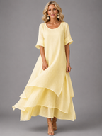 Liora | Robe Longue Fluide et Élégante