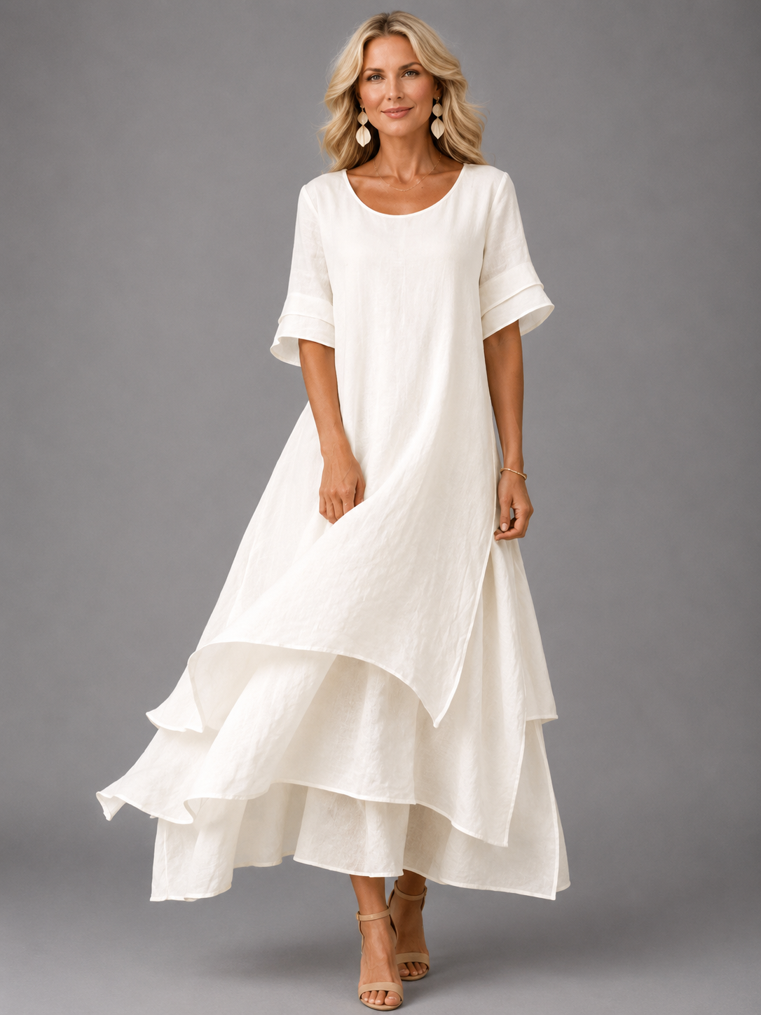 Liora | Robe Longue Fluide et Élégante