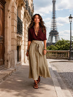 Daphné | Jupe midi + chemise offerte