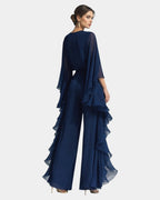 Véronique | Ensemble élégant en chiffon à volants