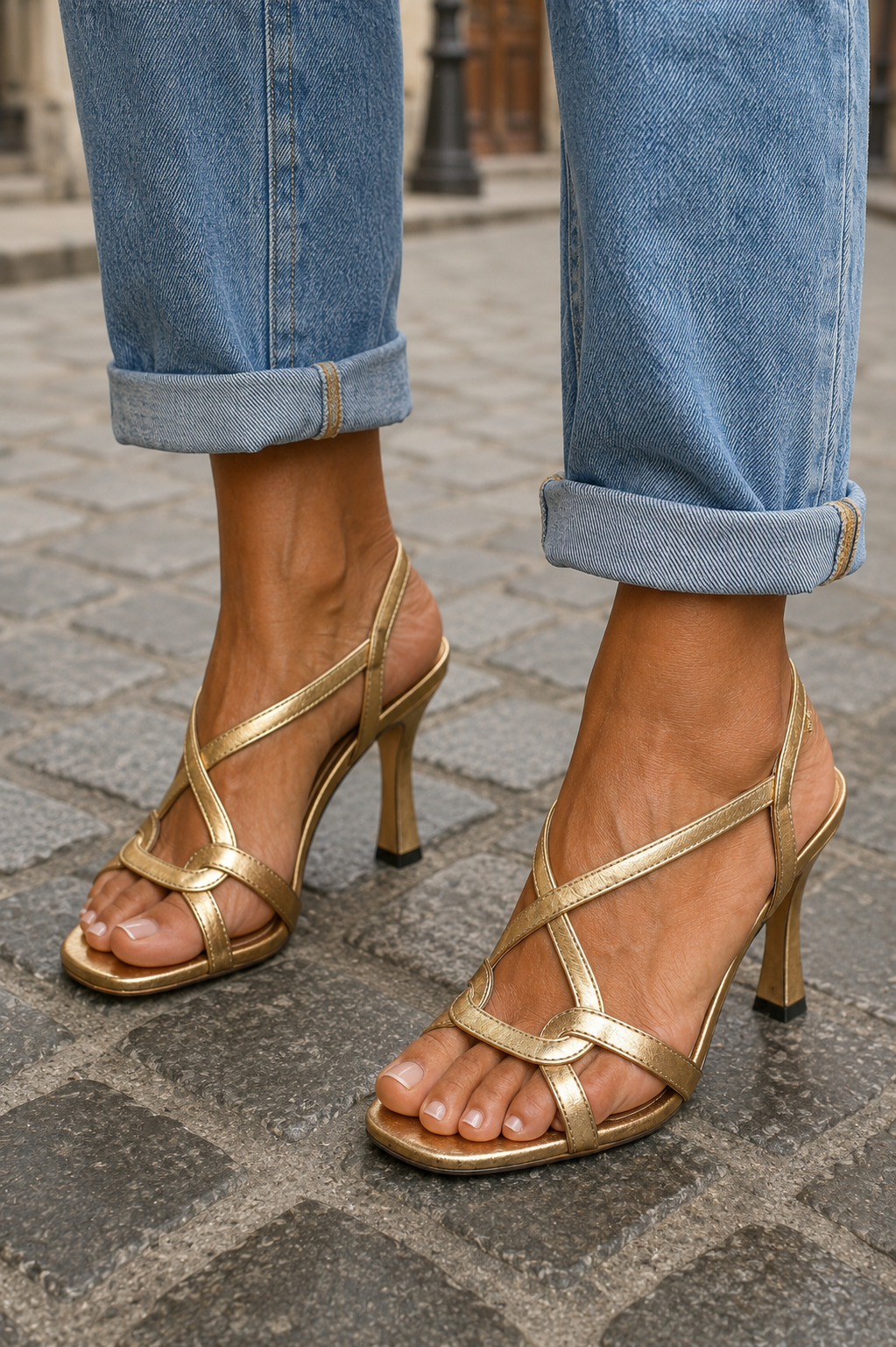 Valeria™ | Talons Dorés Élégance & Confort