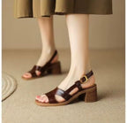 Sandales Orthopédiques Élégantes Marise en Cuir Souple et Chic