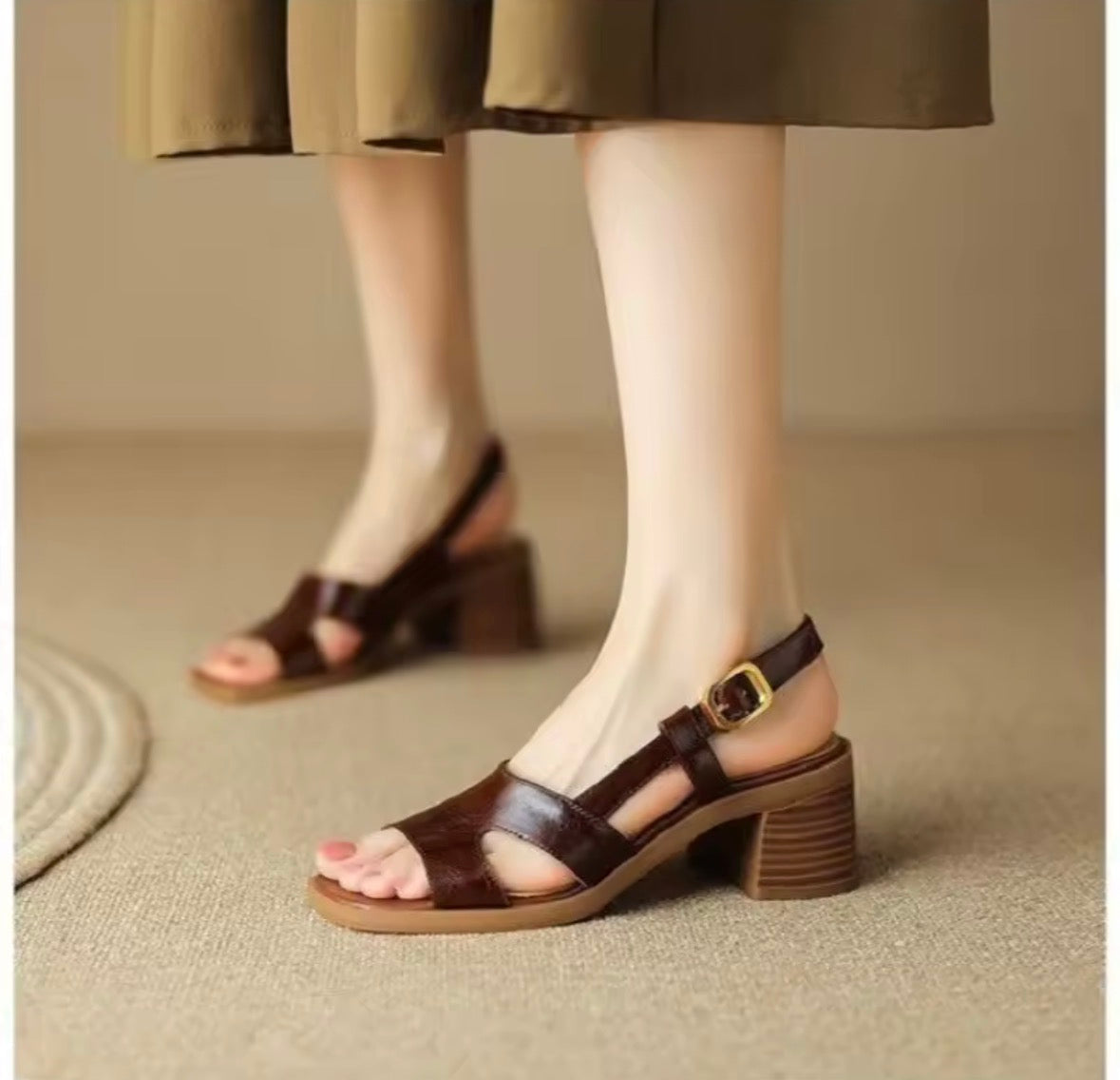 Sandales Orthopédiques Élégantes Marise en Cuir Souple et Chic