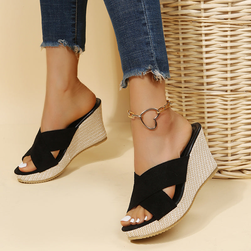 Sandales à Talon Élévé Carla – Élégance Décontractée en Cuir