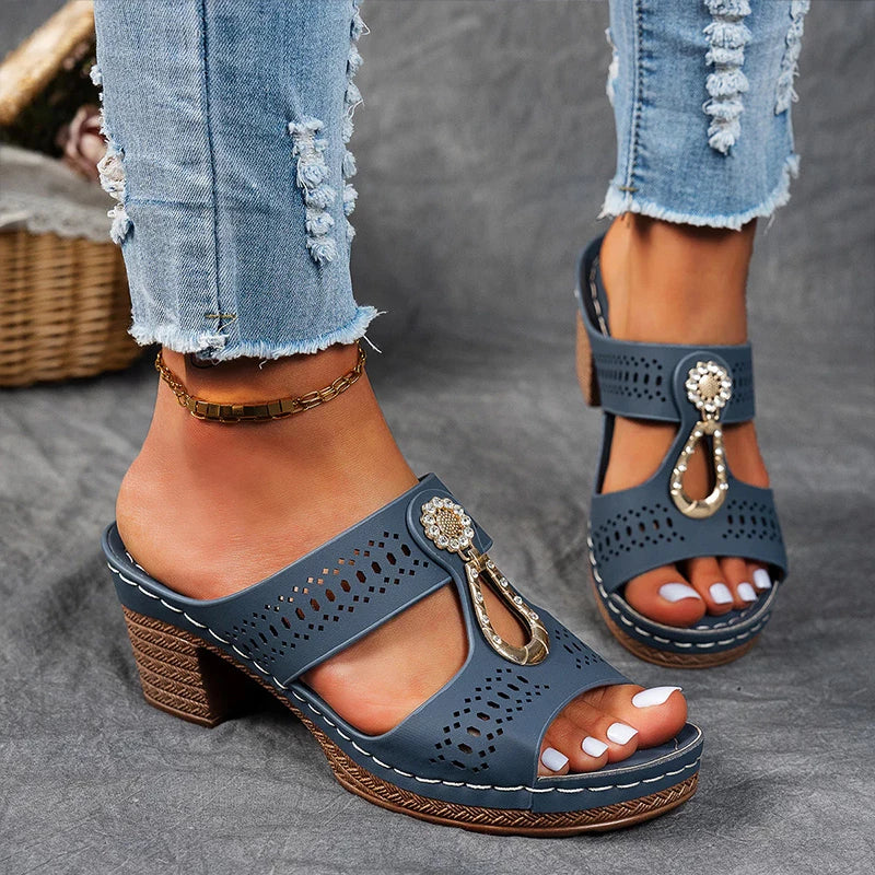 Sandales Orthopédiques Élégantes Abby en Cuir Luxe