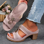 Sandales Orthopédiques Élégantes Abby en Cuir Luxe