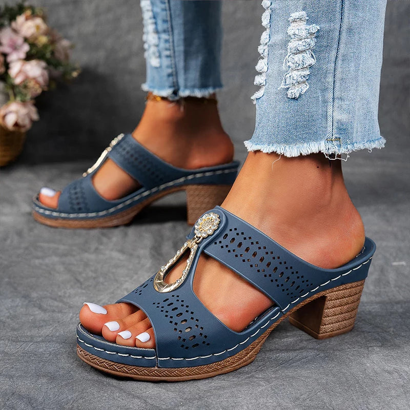 Sandales Orthopédiques Élégantes Abby en Cuir Luxe