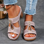 Sandales Orthopédiques Élégantes Abby en Cuir Luxe