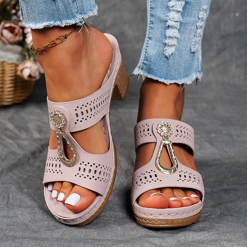 Sandales Orthopédiques Élégantes Abby en Cuir Luxe