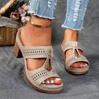 Sandales Orthopédiques Élégantes Abby en Cuir Luxe
